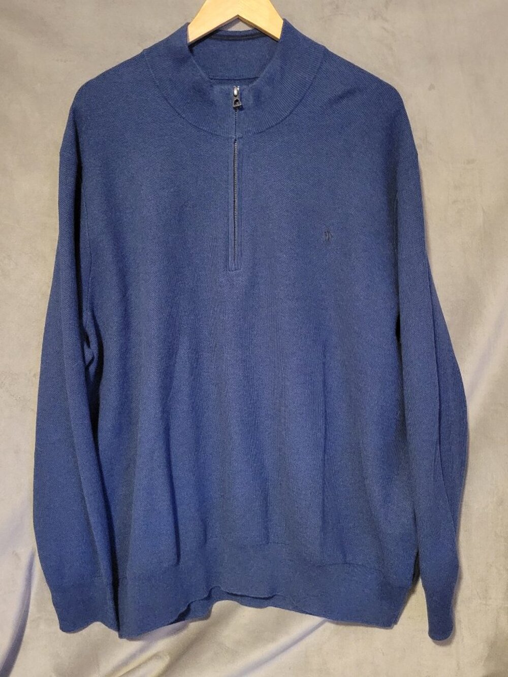 Polo Ralph Lauren Navy Knit 1/4 Zip Mock Neck Pullover Sweater 3XB Big & Tall